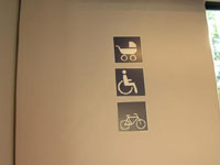 乳母車、車椅子、自転車、OK