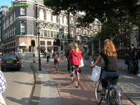 中心街の自転車道